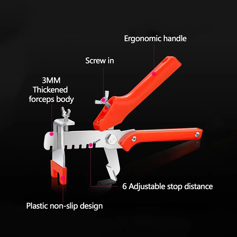 Wall Tile Leveling System Leveler Clip Spacers Plier Floor Installation Tile Alignment Tool For Tile Thickness 3-12mm