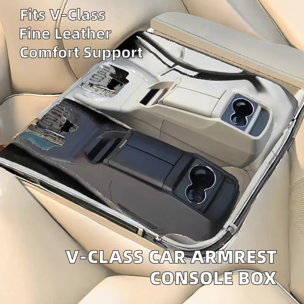 Auto Parts Leather Car Armrest Center Console Box Modified Parts V Class W447 Seat Without Refrigerator Vito V250 V260