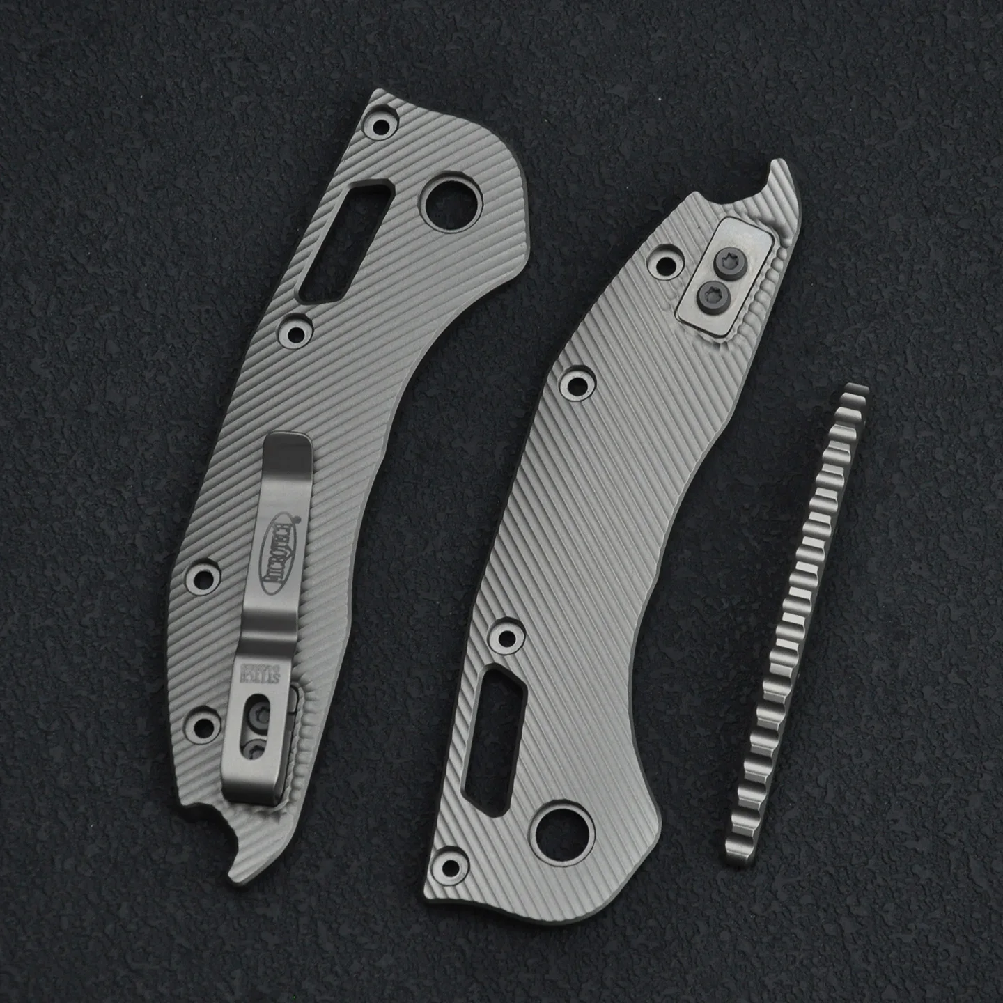 MT Stitch Folding Knife Titanium Diagonal Striped Handle Whole Accessories Camping Hiking Knife Parts EDC Tools Men's Gifts