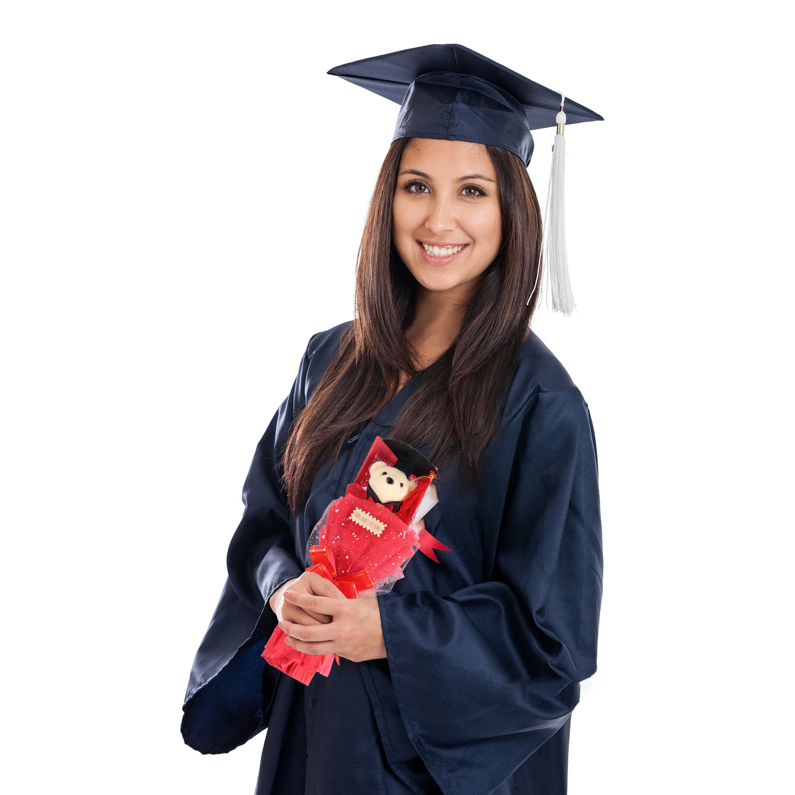 Orso Bouquet Fiore Stagione di laurea Giocattoli animali Congratulazioni Gradolazione Commencio Regali Artificiale per