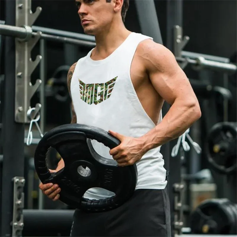 Muscleguys Brand Gym Tank Tops Mens Undershirt Open Side Bodybuilding Men Fitness Exercise Vest Workout Sleeveless Shirt