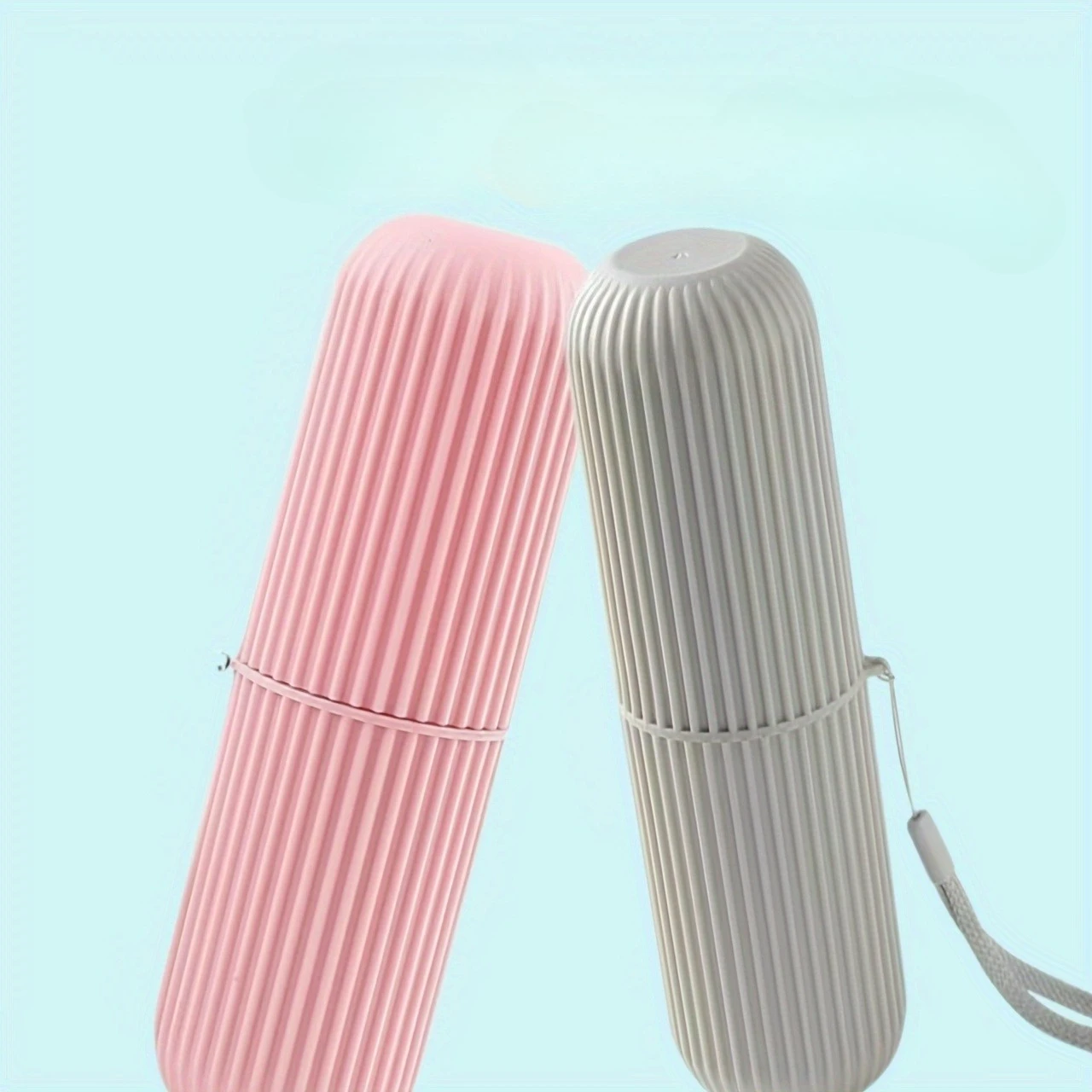 Caso de suporte de escova de dentes à prova de vazamento com corda de suspensão caixa organizadora de viagem à prova de vazamento, design compacto e empilhável, acessórios de viagem