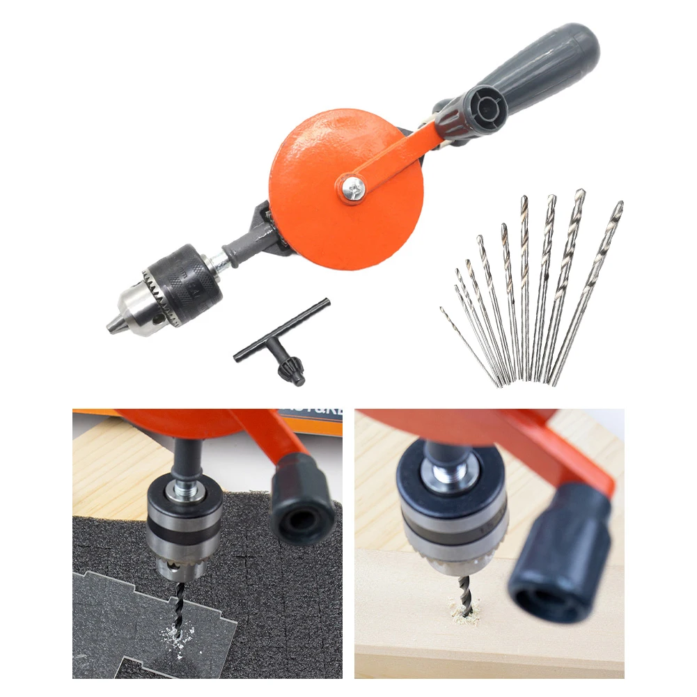For Acrylic And Plastic Portable Hand Drill For On-the-go Projects Ergonomic Handle Manual Operation Drill Shaft