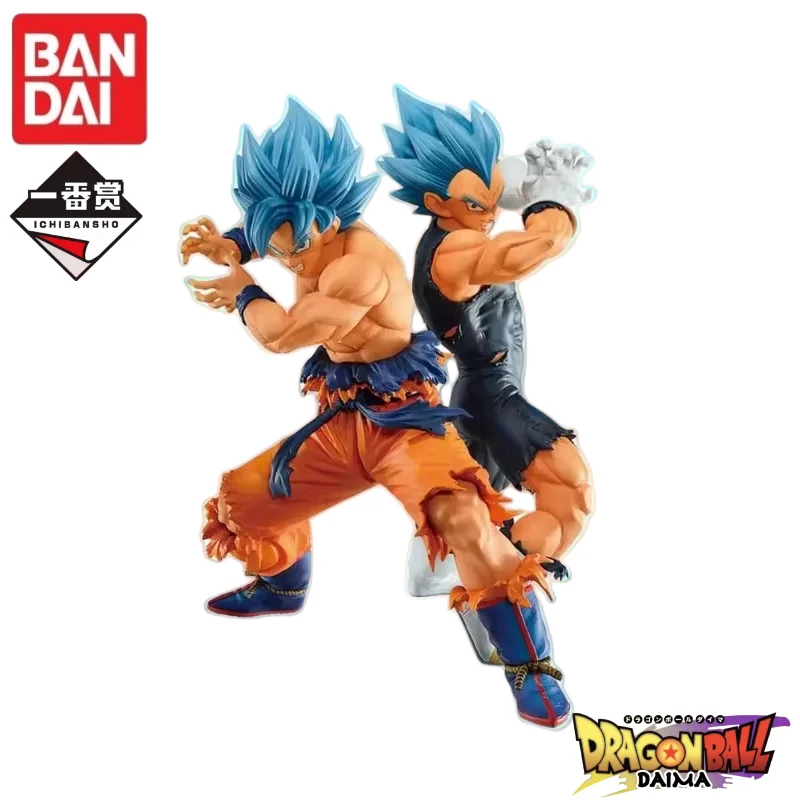 In Stock 100% Original Bandai Ichiban Kuji Red Dragon Set Son Goku Gogeta Trunks Cell Broly Anime Figure Collection Toy Gift