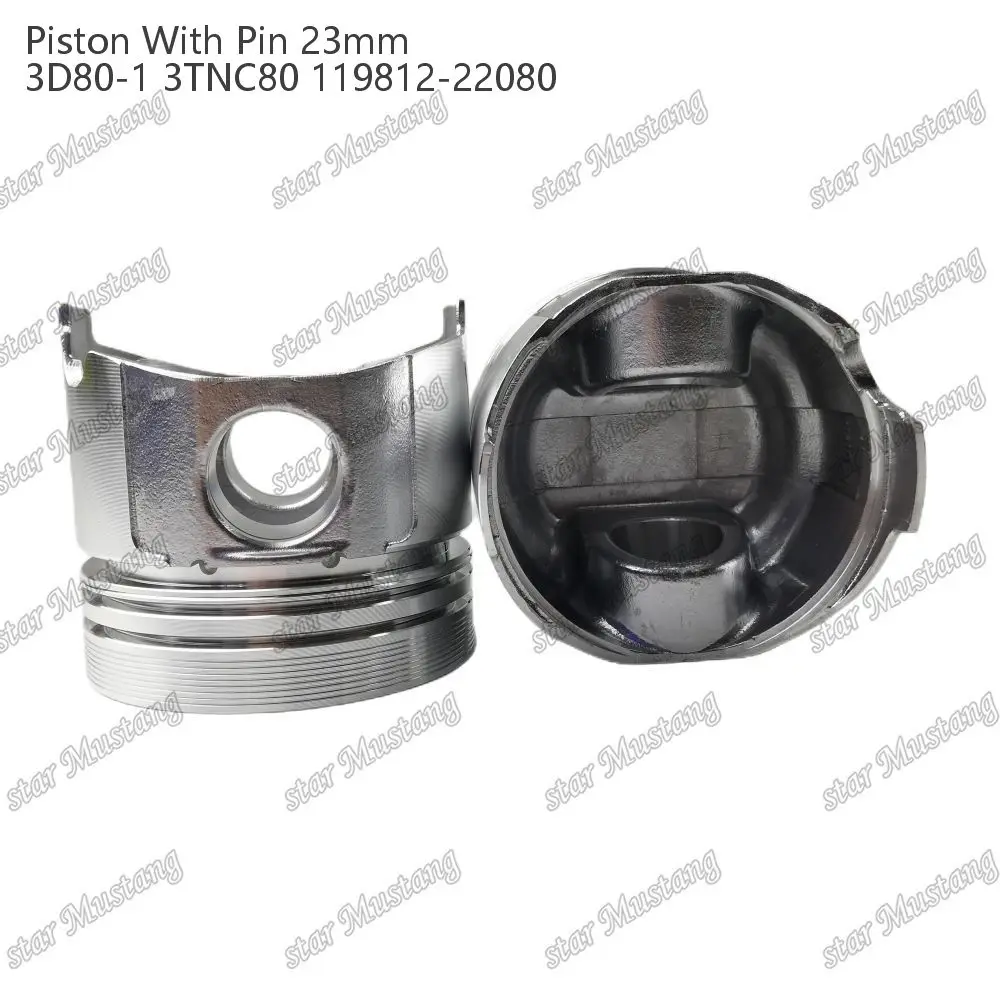 

3D80-1 3TNC80 Piston With Pin 23mm 119812-22080 Suitable For Yanmar Engine Parts