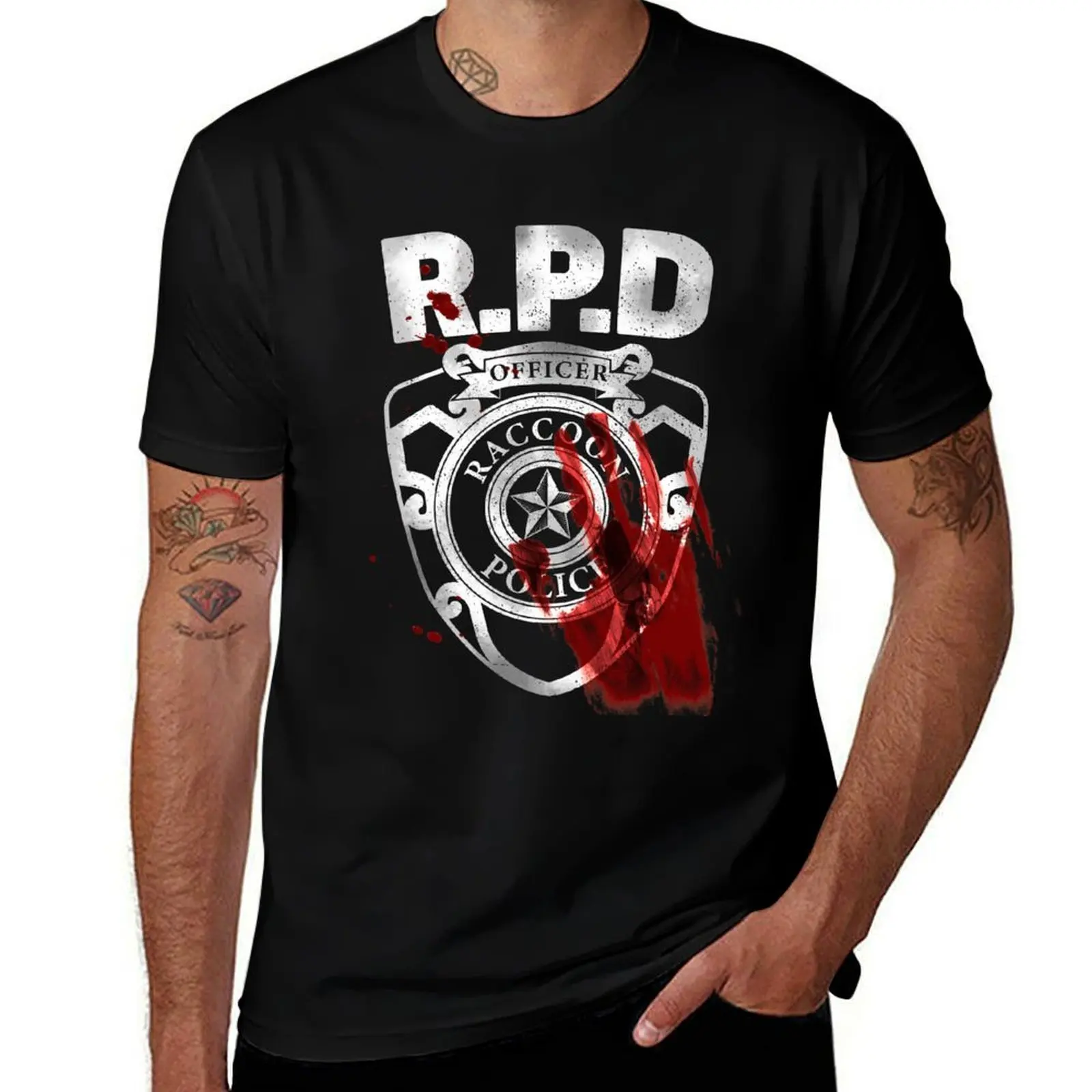 Raccoon City PD T-Shirt Trendy Pattern for Men T-Shirt