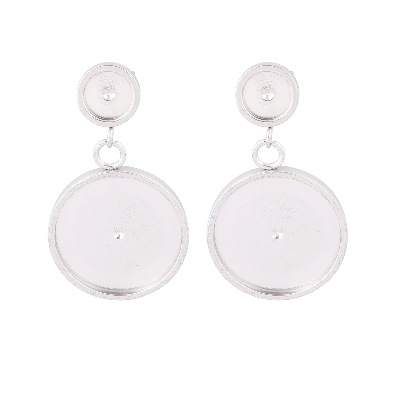 

10pcs Stainless Steel Fit 6mm 16mm Cabochon Earring Base Blanks Studs Diy Bezel Earrings Findings For Jewelry Making Supplies