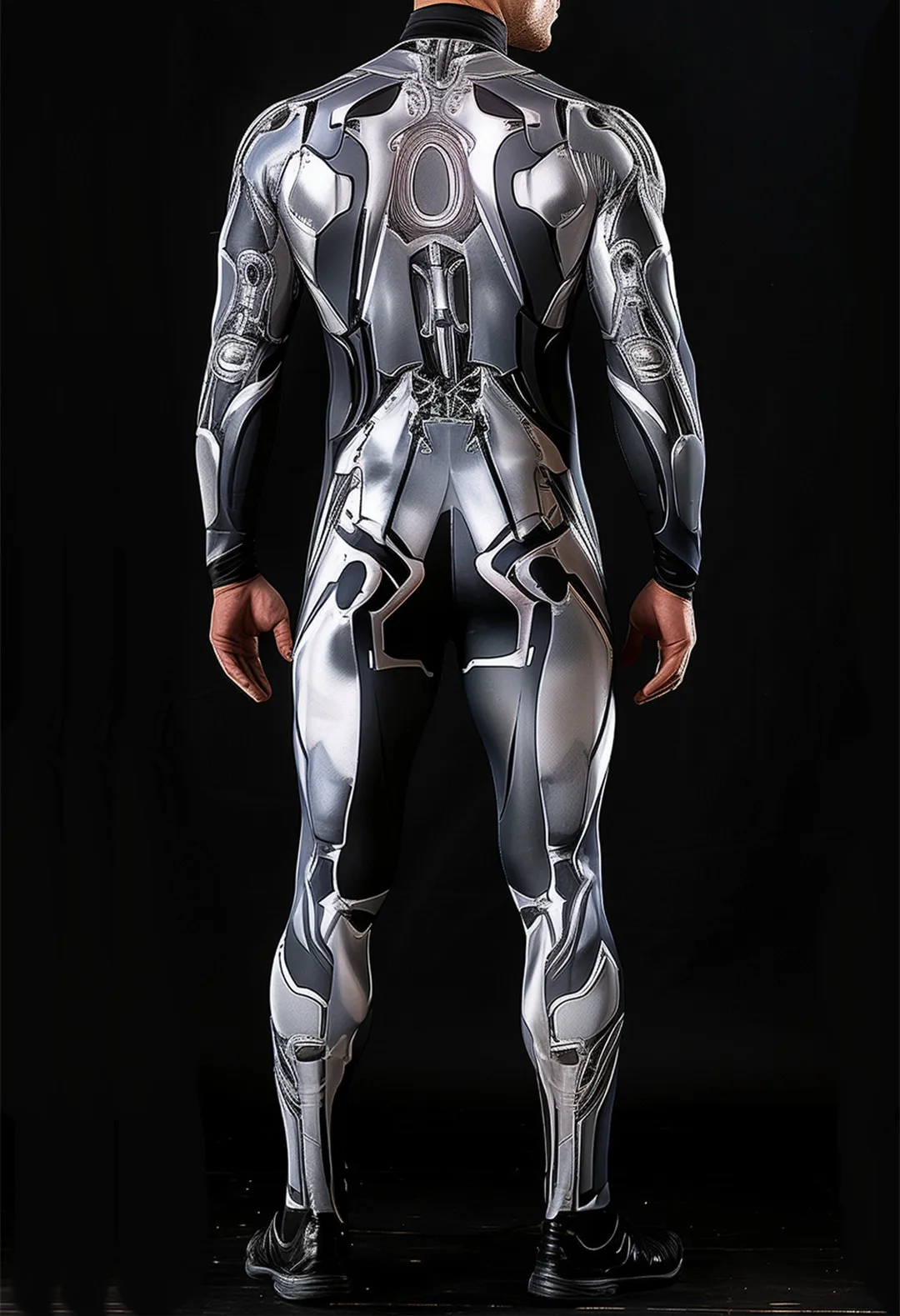 Cyber Mechanischer Bodysuit Herren Halloween Punk Cosplay Kostüm Karneval Party Festival Bühnenauftritt Anime Roboter Bodysuit – Detail 13