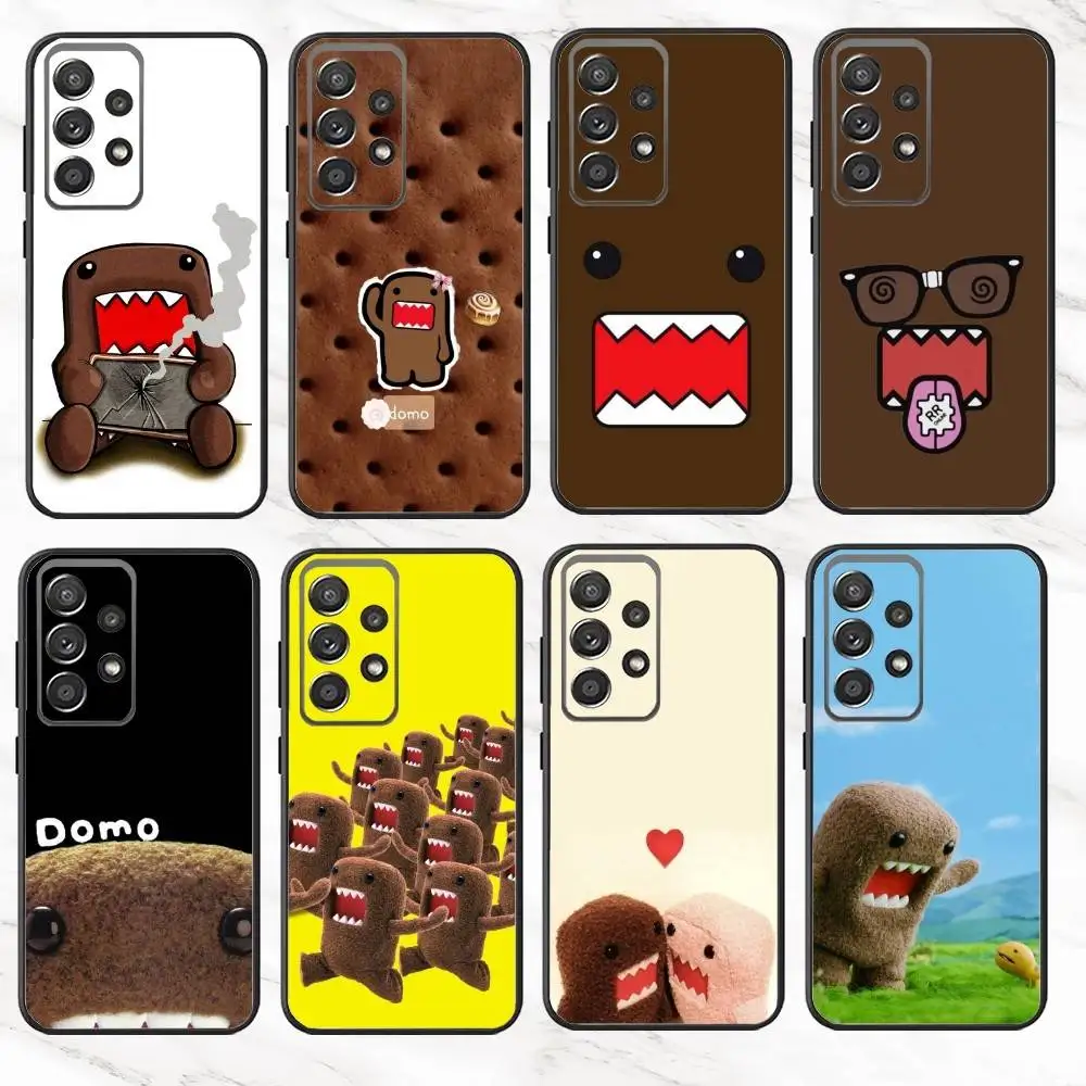 

D-Domo-kun Cute Phone Case For Samsung S25,S24,S21,S22,S23,S30,Ultra,S20,Plus,Fe,Note,10,9,5G Black Cover