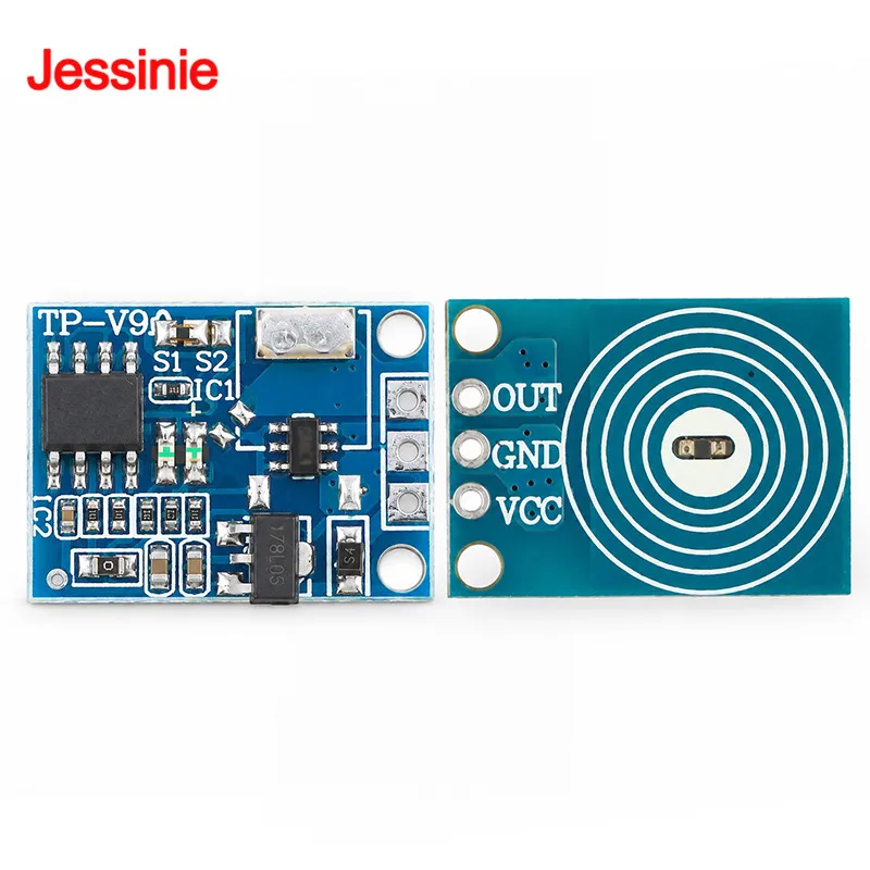 10pcs/1pc OE-TP Capacitive Touch Button Light Touch Switch Module Digital Touch Sensor LED No Pole Dimming 10A DC 5-12V