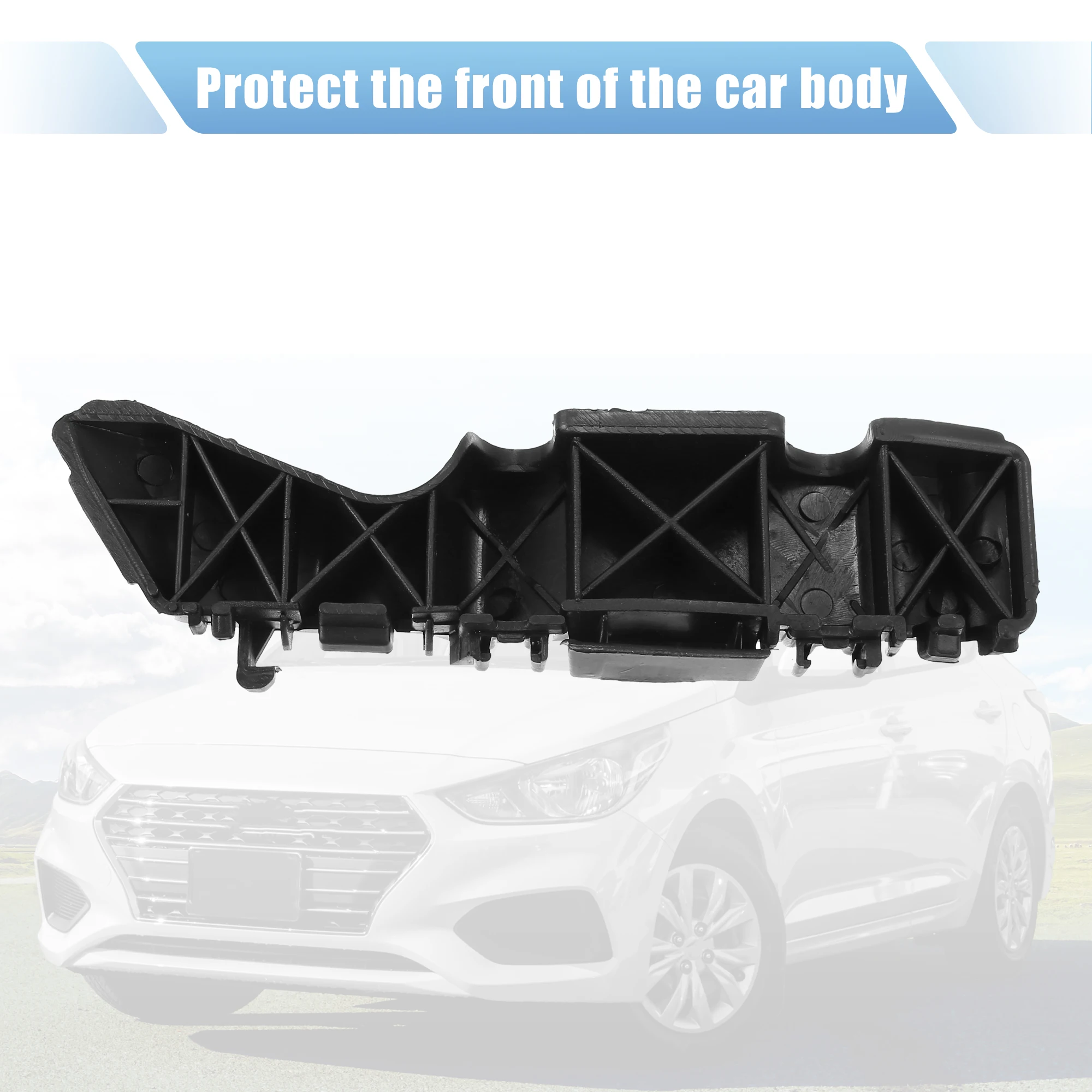 UXCELL 1 Stück Stoßstangenhalterung vorne rechts für Hyundai Accent 86514-1R000, Kunststoff, Schwarz