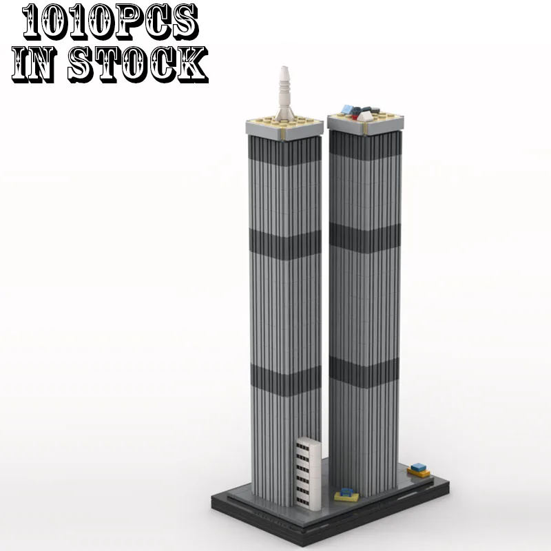 

Строительные блоки New MOC-44229 World Trade Center Twin Stars Building Architectural Creative Assembly Toy DIY Birthday Gifts