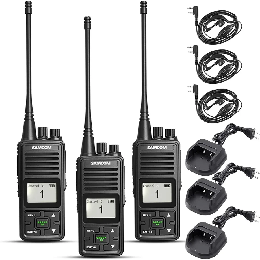 FPCN10A Two-Way Radios Long Range 3000mAh Rechargeable Long Standby Walkie Talkies for Adults Programmed Commercial Handheld UH