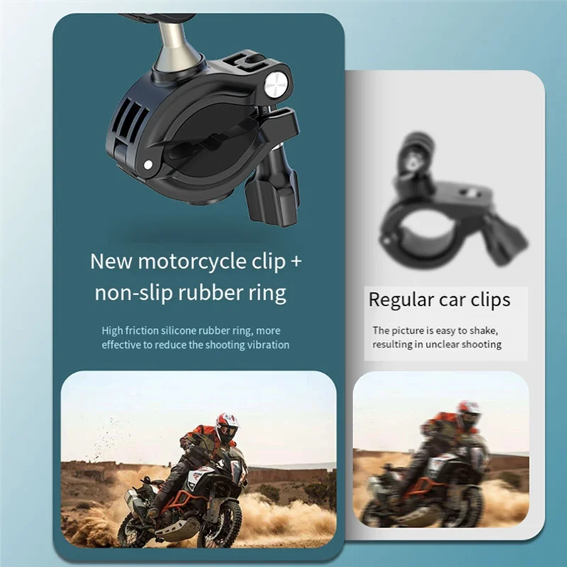 Support de vélo pour moto, bras magique à Double rotule pour caméra d'action Gopro 12, pièces de rechange-AAAE