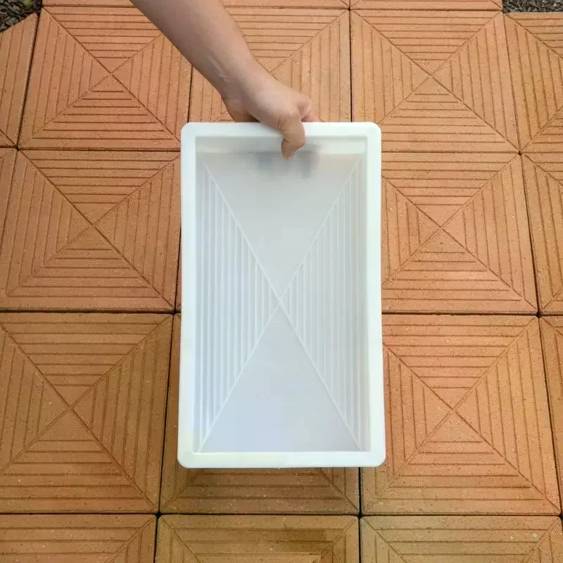 1Pcs Square Paving Stone Garden Path Art Antique Tile Plastic Mold Courtyard Non-Slip Concrete Floor Tile Production Mold