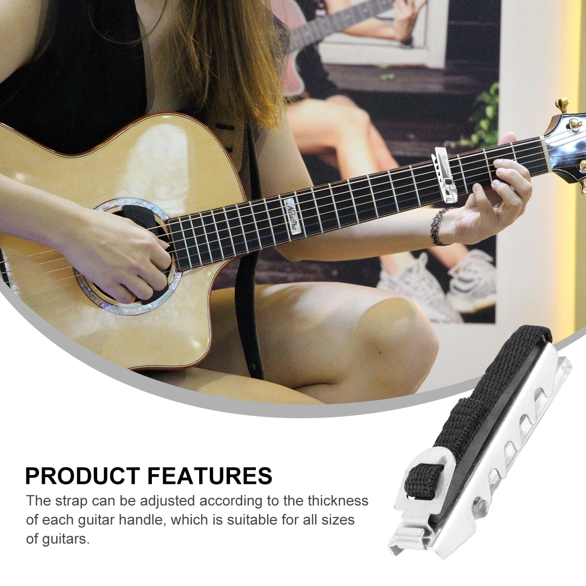 

Guitar Capo Metal Abs Strong Durable Acoustic Electric Folk Classical Guitar Ukulele Banjo Mandolin Tuning Tool 6