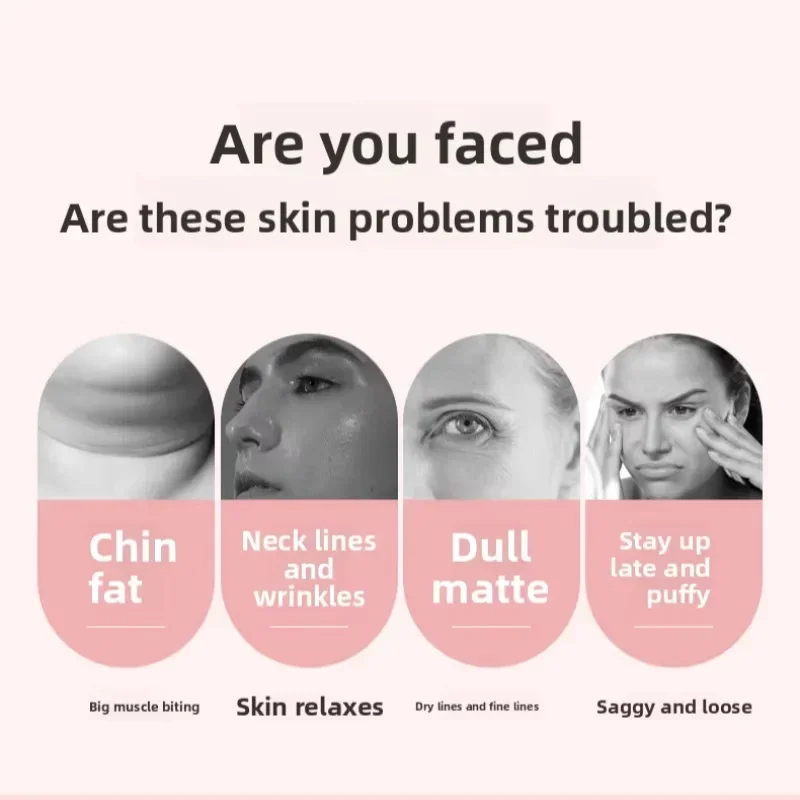 Masajeador de Estiramiento Facial con doble rodillo de microcorriente, dispositivo reafirmante Facial, herramienta de belleza portátil, artefacto adelgazante antiarrugas