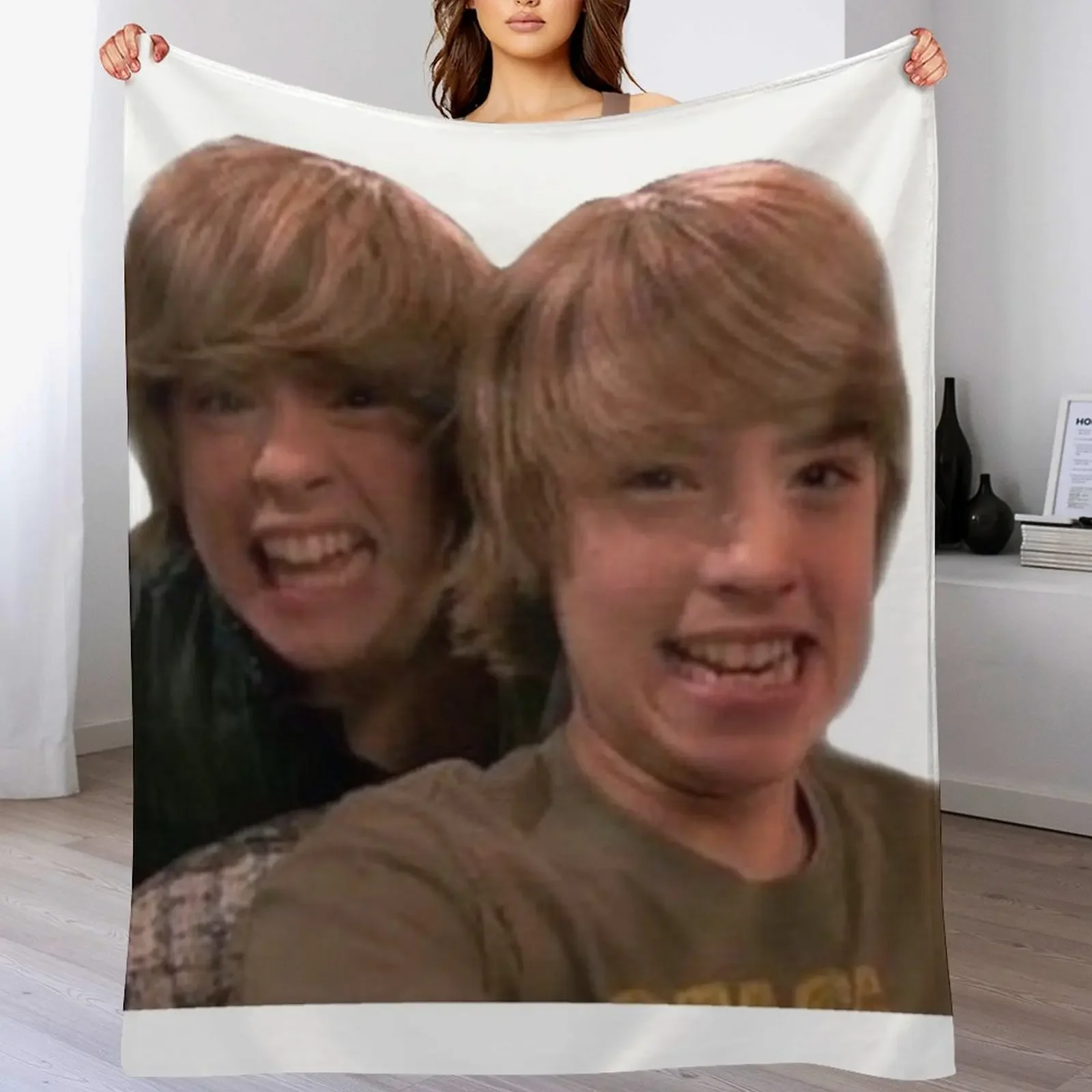 

Zack and Cody Sticker Throw Blanket warm for winter for winter Furry Hair Blankets