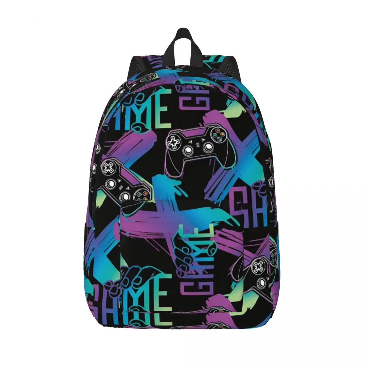 남성 여성을위한 게임 컨트롤러 배낭 패션 고등학교 하이킹 여행 데이 팟 노트북 컴퓨터 숄더 백 스포츠
