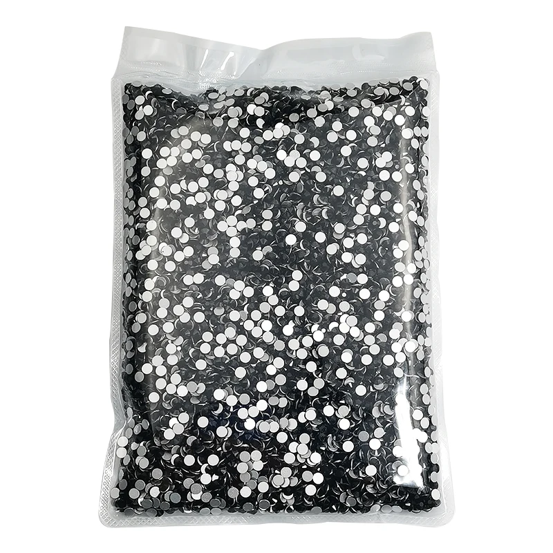 

Wholesale 14400pcs Bulk Black Flatback Nail Crystals Rhinestones for Nails 3D Nail Art Decorations SS3-SS20 DIY Glass Gems Stone