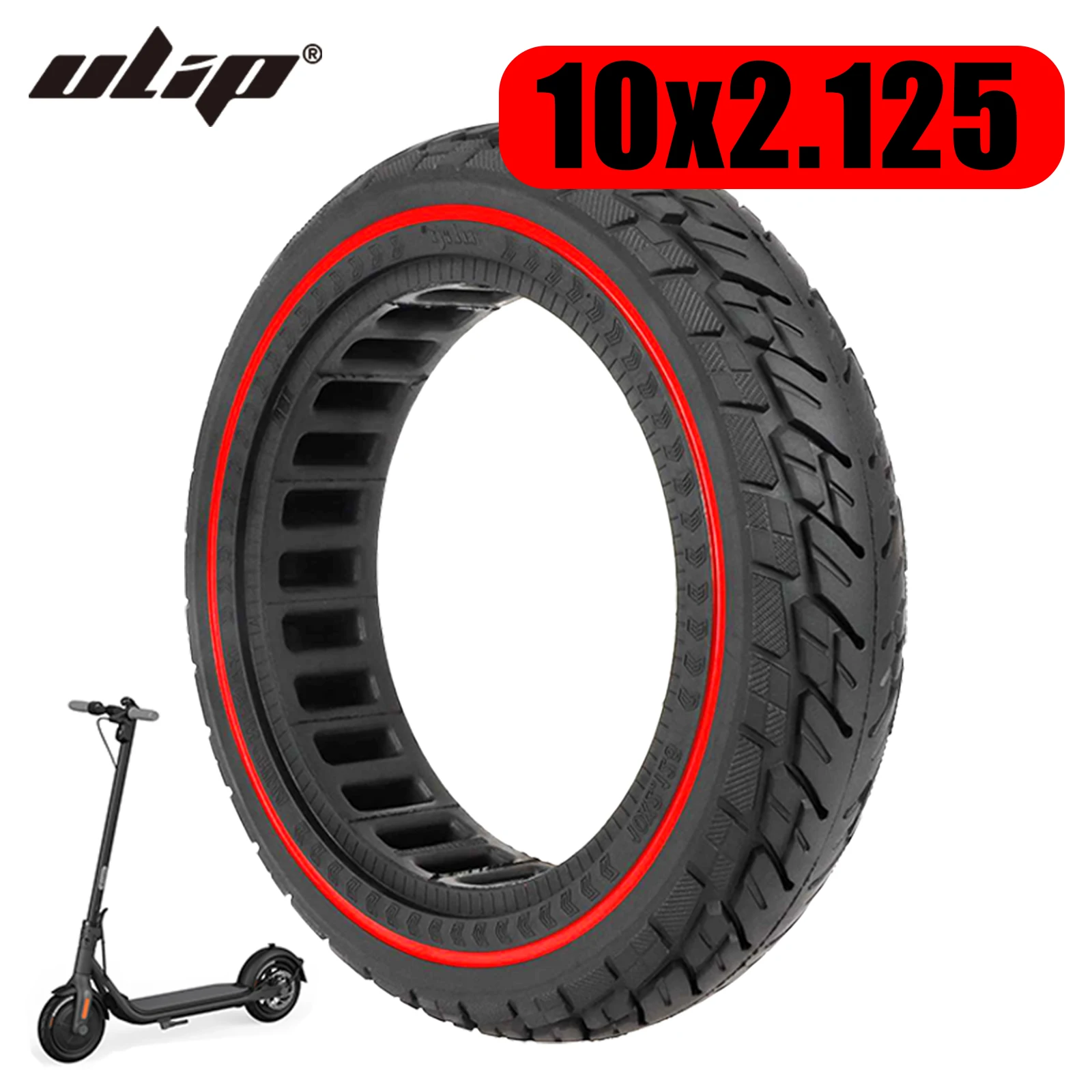 ULIP 10x2.125 Thicken Off-road Solid Tire For Xiaomi 4 & Ninebot F20/F25/F30/F40 E-Scooter Puncture Proof Tire Replacement Parts