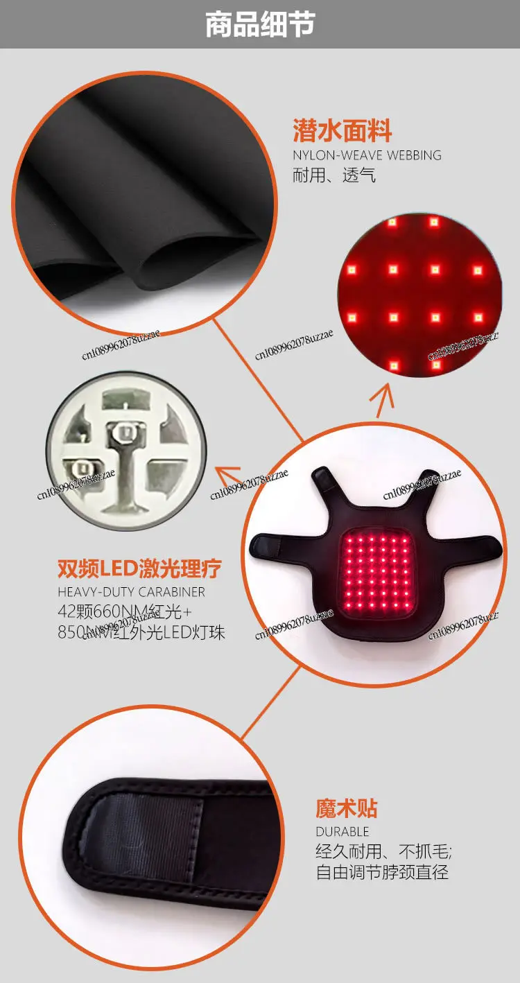 Portable Pet LED Light Red Physiotherapy Instrument for Cats and Dogs Back and Abdominal Injuries Fracture Infrared Belt