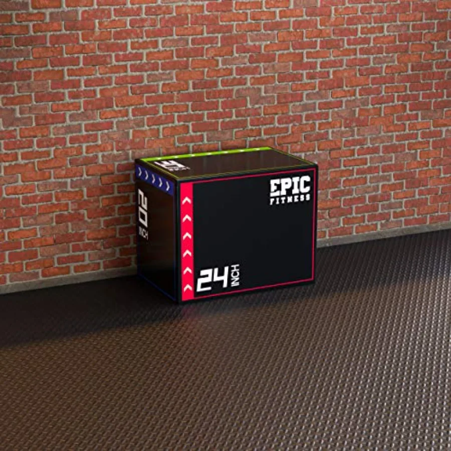 3in1 Foam Plyometric Jump Box with HighDensity EPE Foam Core and NonSlip EasytoClean PVC Leather Cover for HIIT MMA Crossfit an