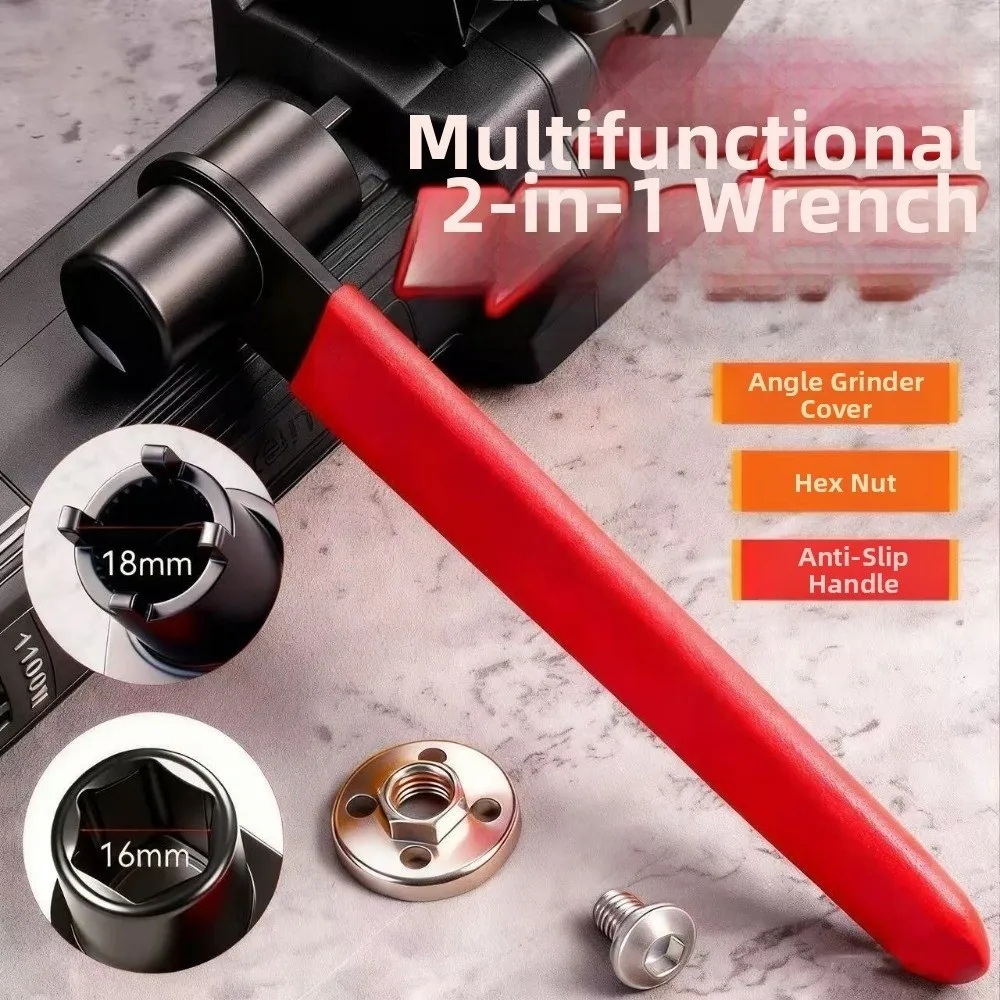 

Heavy-Duty Angle Grinder Wrench Double Heads Four-Jaw Four-Claw Wrench Pressure Plates Adjustment Grinder Disassembly Wrench