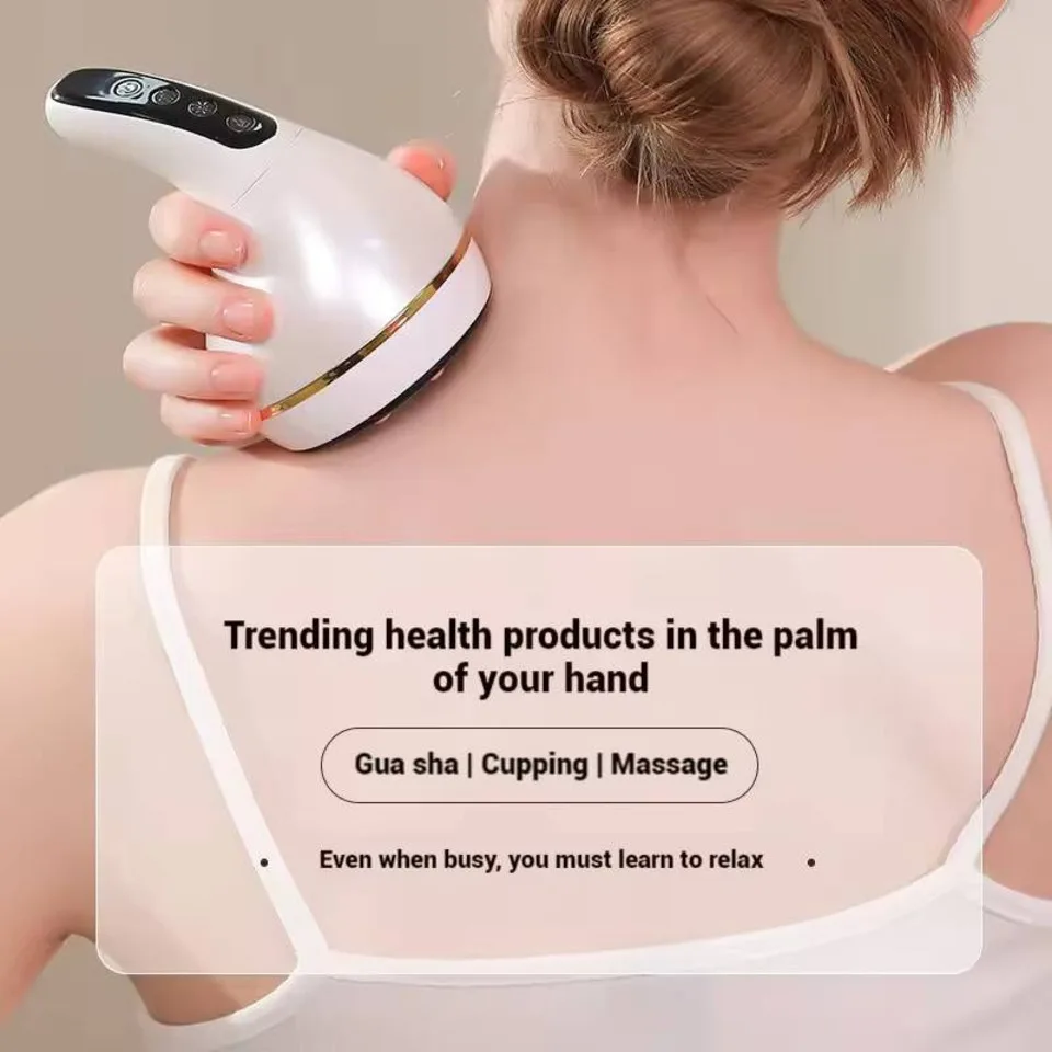 Electric Gua Sha Device: Full-Body Heated Cupping Instrument with Vacuum Suction for Gua Sha Cupping, Home Massager