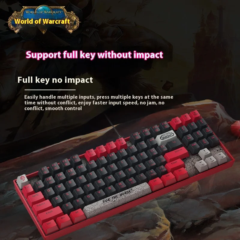 Blizzard Game Peripherals World Of Warcraft 20th Anniversary Tribe/Alliance Wired Mechanical Keyboard Peripherals