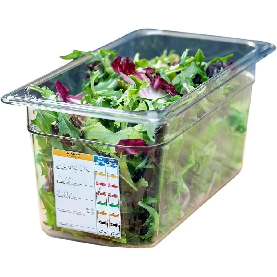 

Carlisle FoodService Products Storplus Permalabel Food Storage Container Food Pan with Integrated Label for Kitchen and Restaur