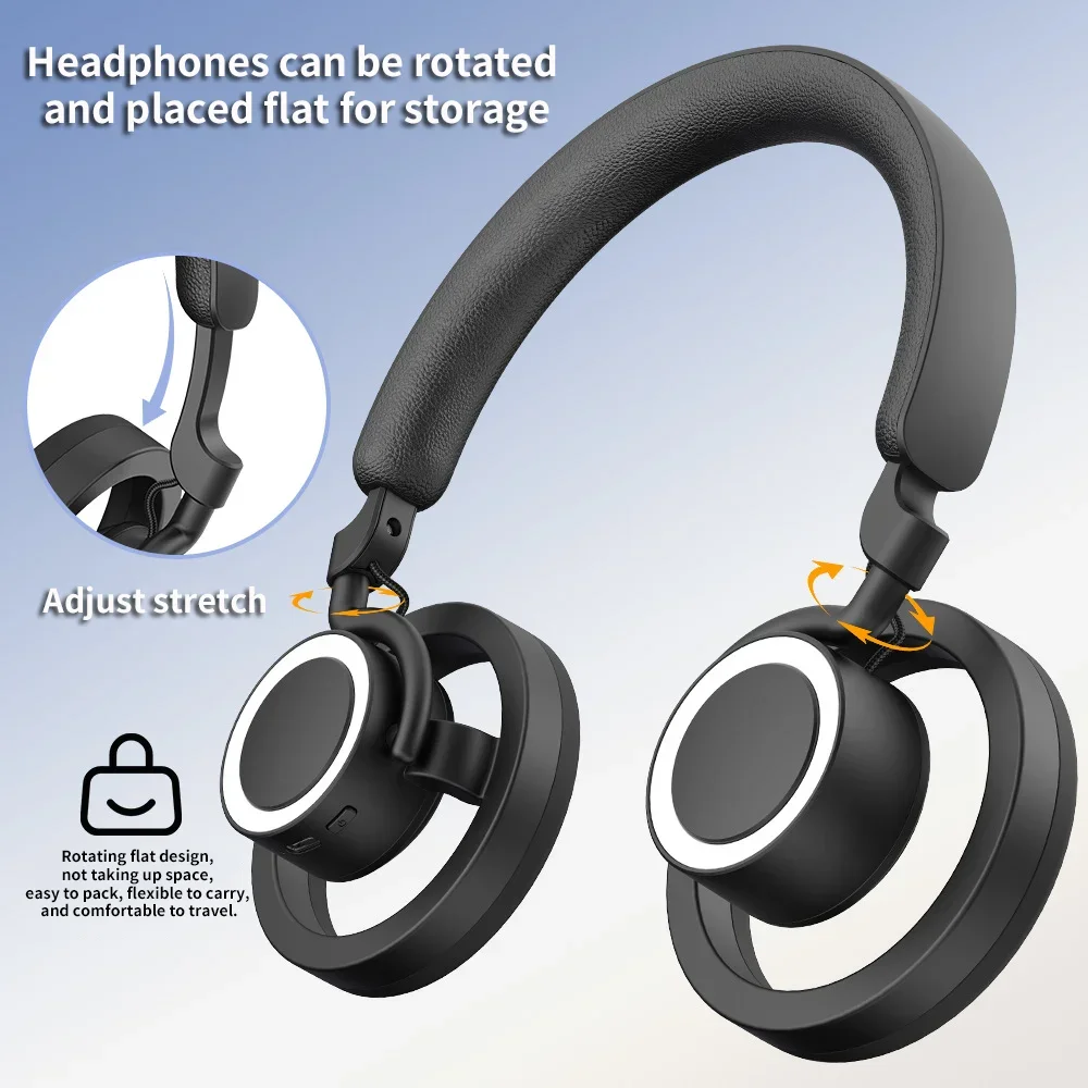 

Новый дизайн, наушники Bluetooth 5.3 с открытым ухом 360° ° Регулируемый сабвуфер с объемным звуком и шумоподавлением, игровые спортивные наушники