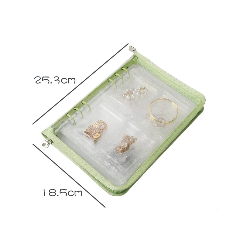 New Jewelry Necklace Earring Holder Bag Portable Water-proof Credit Card Photo Storage Book Ziplock Bag Ins Stationery Organizer