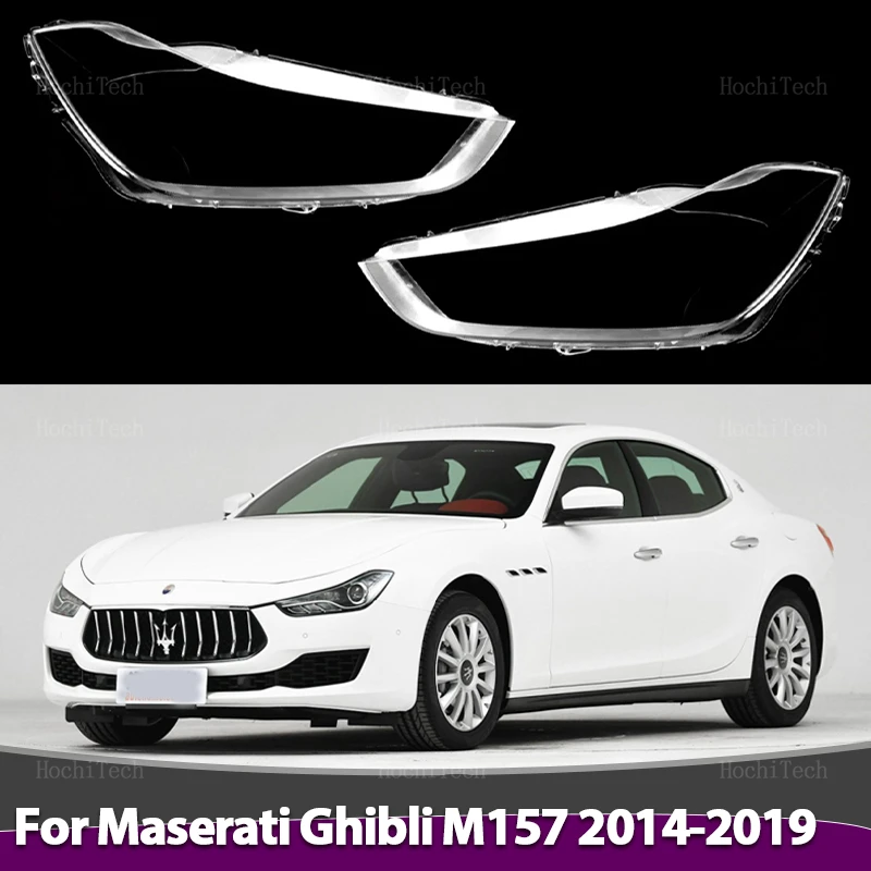 Headlight Lampshade Transparent Lens Left Right Lampshade Protective Cover For Maserati Ghibli M157 2014 2017 2018 2019