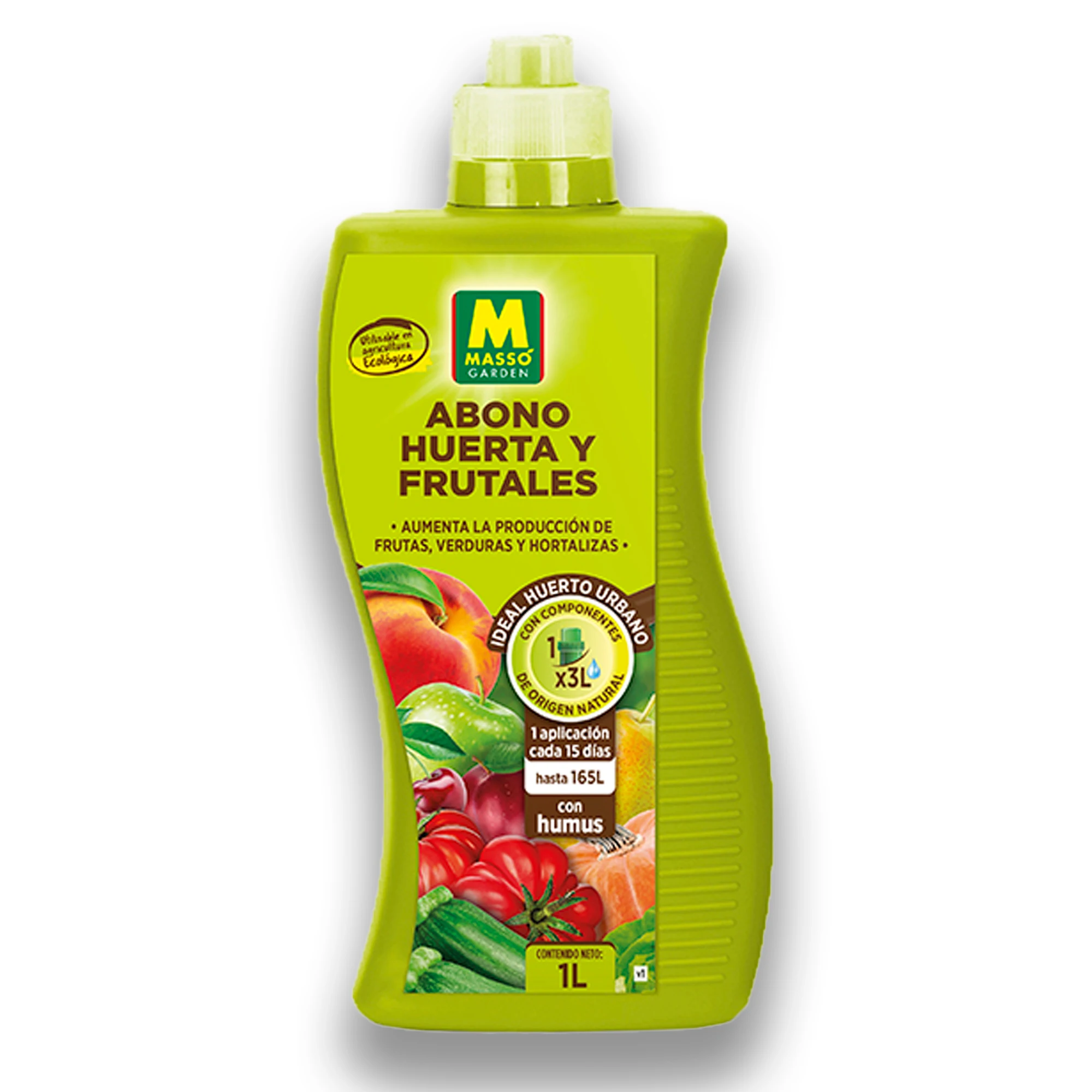 Abono Líquido para Huerto Urbano y Árboles Frutales ECOLÓGICO con HUMUS efecto MUY EFICAZ | Fertilizante 1L para diluir en 165L de Agua | Origen Natural para Huerta ECO aplicar en riego | Nexum Market