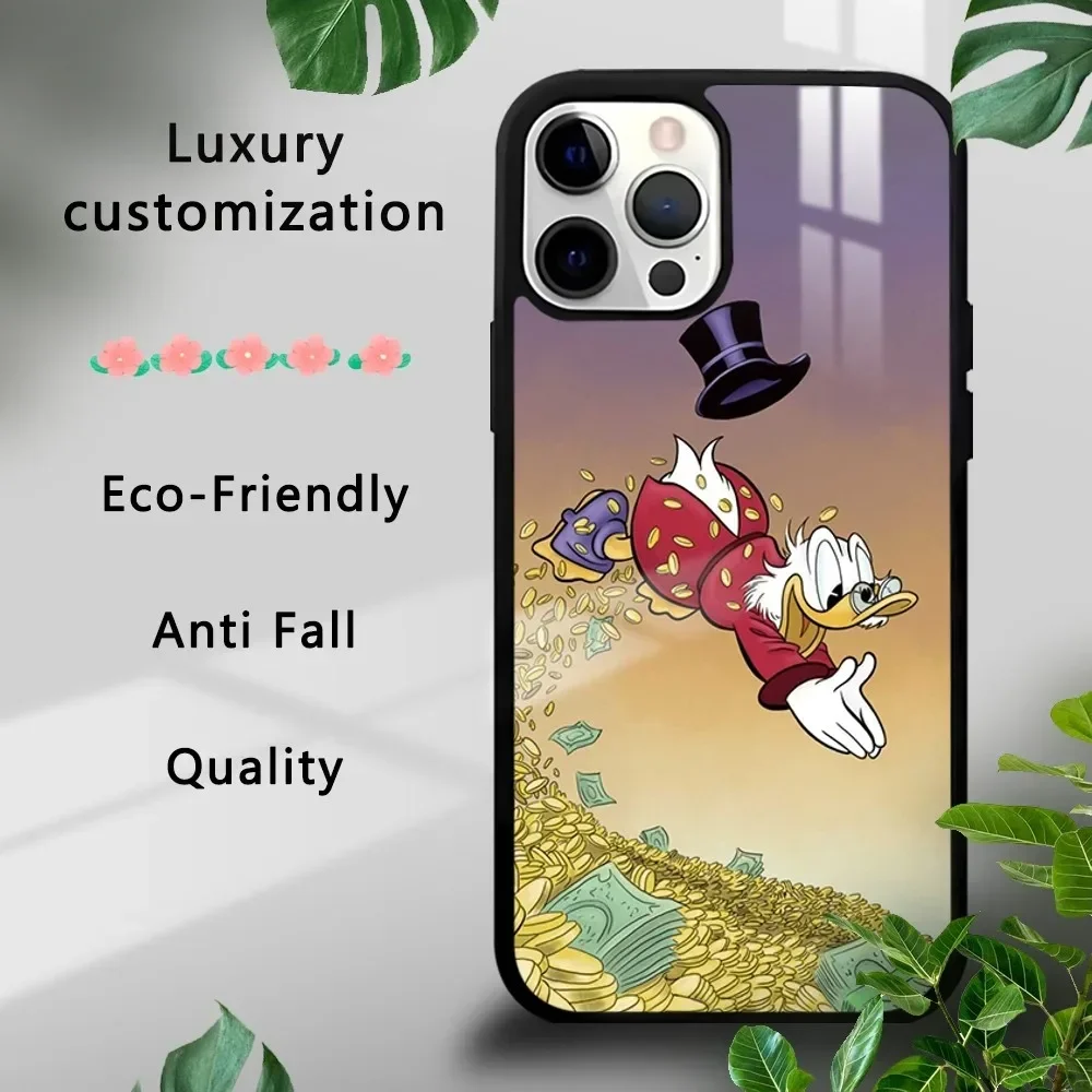 Scrooge McDuck Phone Case For iPhone 16 15 14 13 12 11 Pro Xs Max Mini Plus Celulares Hard Funda