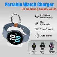 Cargador Magnético Inalámbrico Portátil USB Tipo C de Carga Rápida para Relojes Samsung Galaxy Watch Active 1/2/3/4/5 Pro/6/7/8