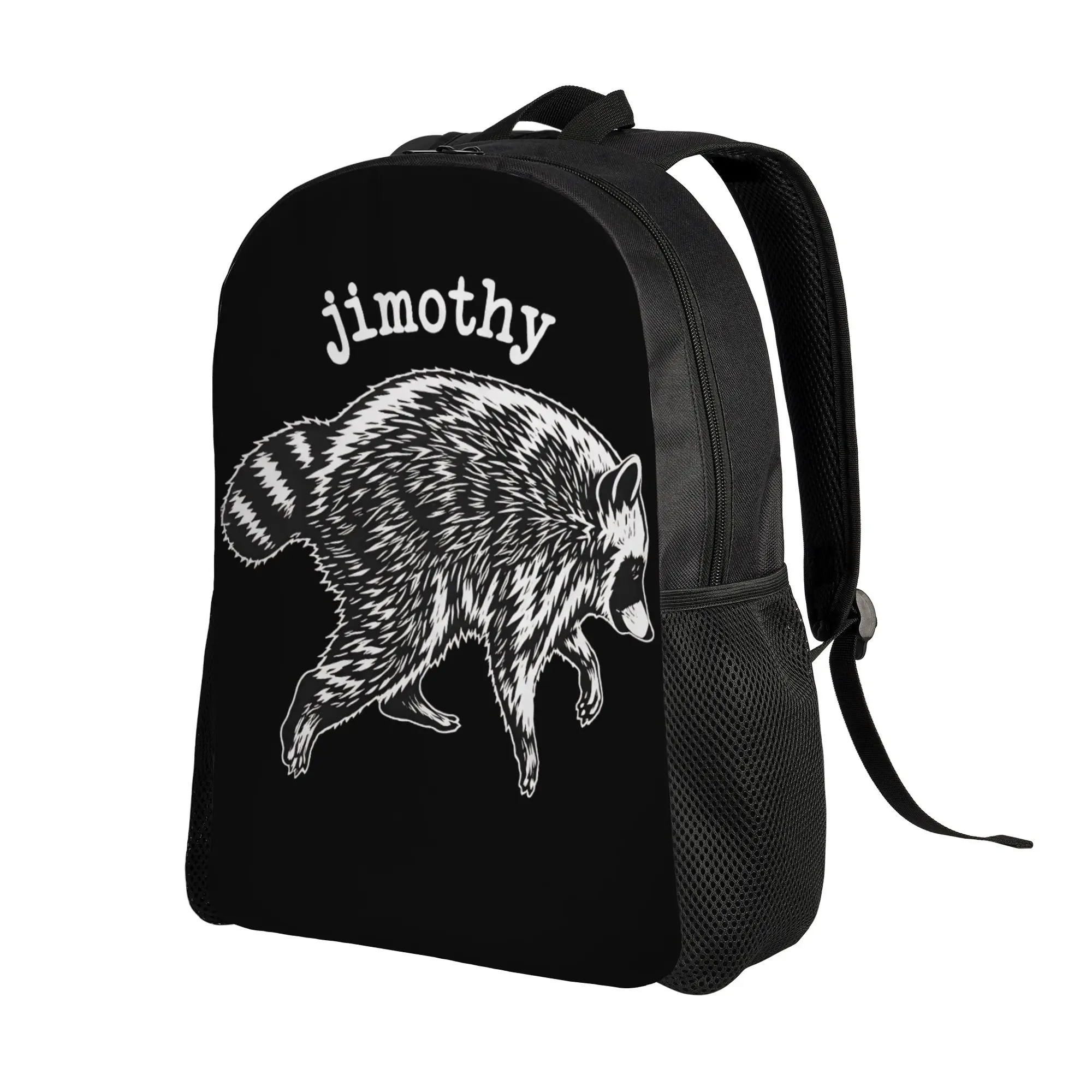 Jimothy the Ballard Seattle Raccoon Backpack  Boy Polyester Hiking Backpacks Lightweight Streetwear School Bags Rucksack