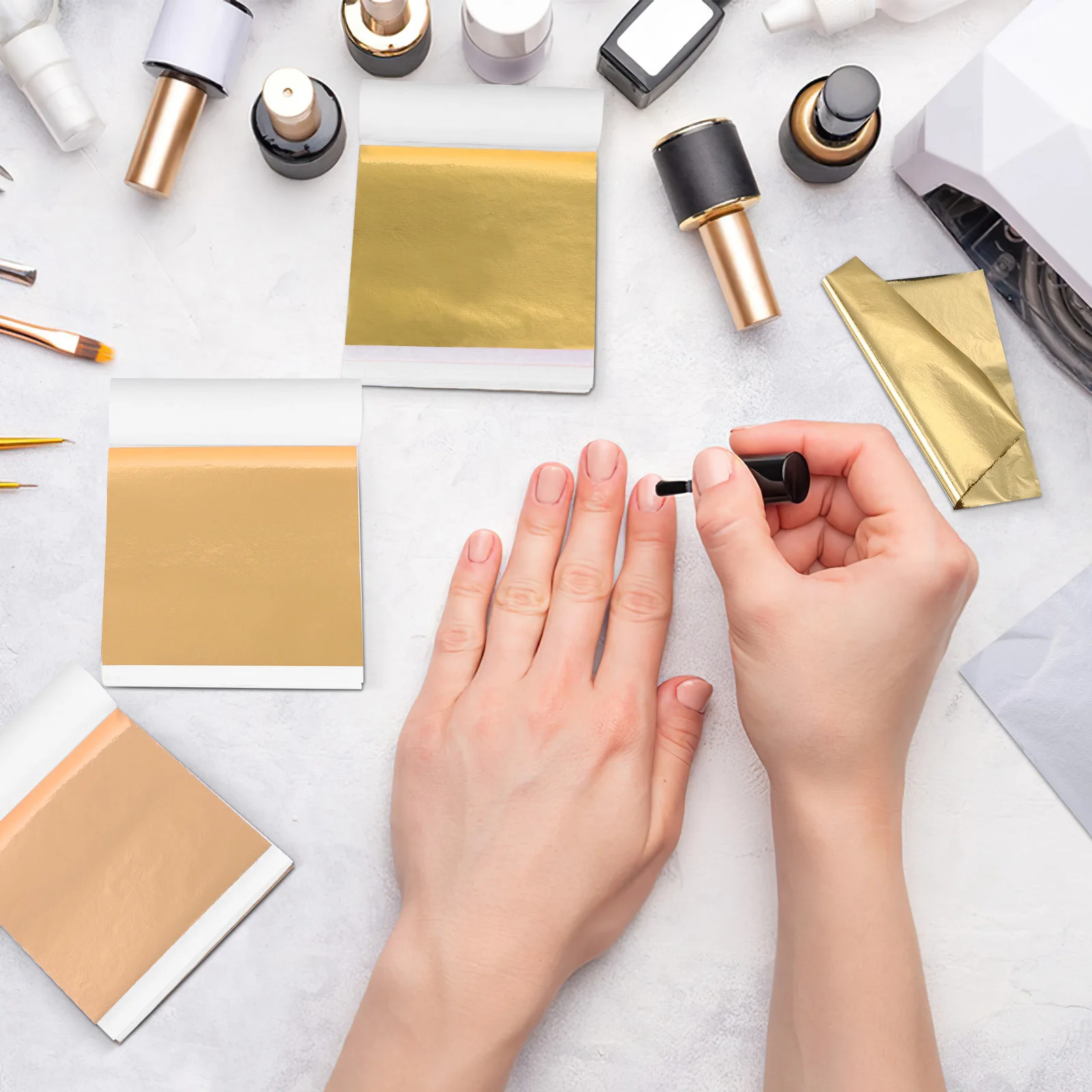 

400pcs Diy Resin Transfer Sheets Shining Metallic Craft Paper For Nails Hair Decor Manicure Foil Sheets Foil Flakes