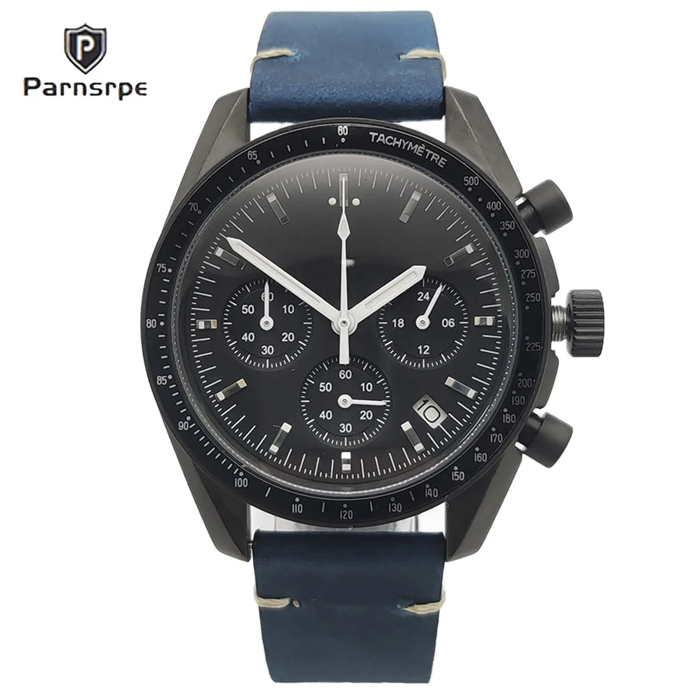 PARNSRPE nouveau 2025 Sport 40mm chronographe multifonction montre à Quartz VK63 chronographe mouvement étanche lumineux Date montre