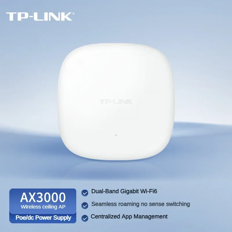 

TP-LINK 3000M PoE/DC Powered Easy Edition AX3000 Dual Band Gigabit WiFi 6 Ceiling AP Wireless Hotspot 160M Broadband