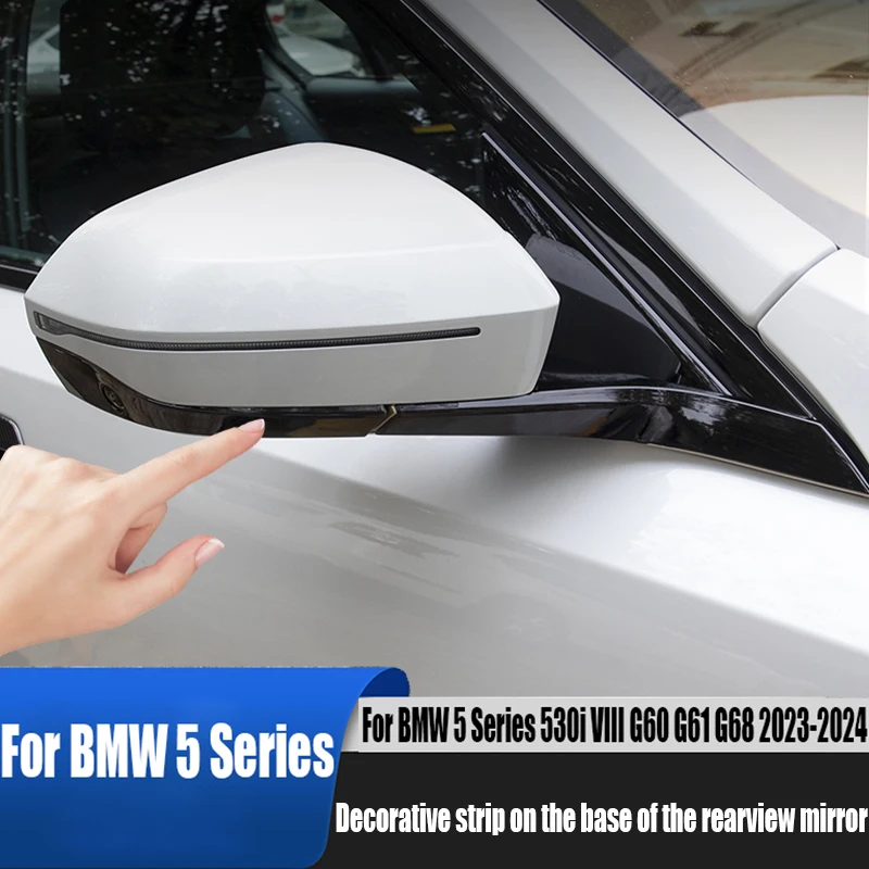 

Для BMW 5 серии 530i VIII G60 G61 G68 2023 2024, декоративная полоса зеркала заднего вида, аксессуары для наружного украшения автомобиля