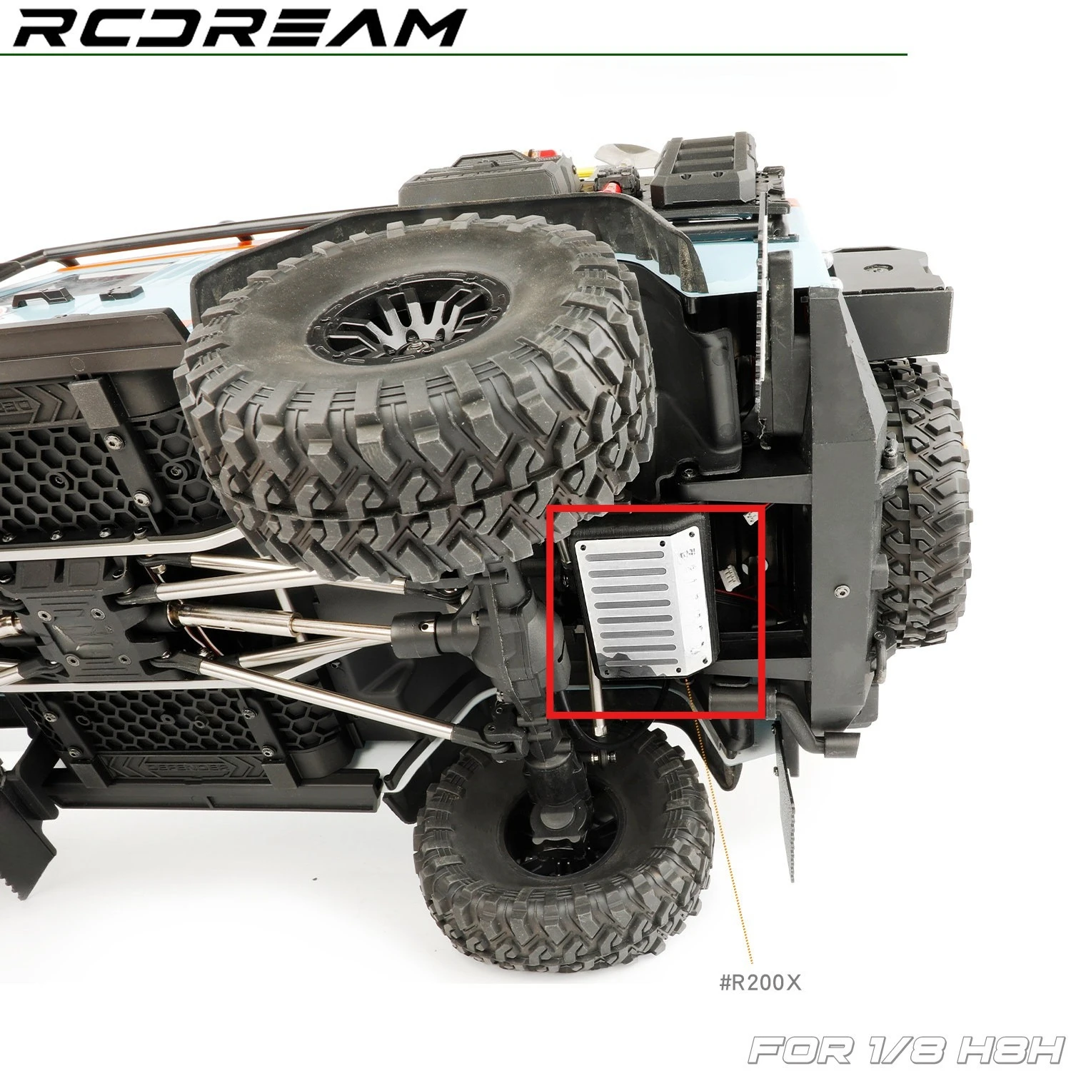 MJX H8H 1/8 RC Car Parts Car Bottom Fuel Tank Rear Bottom External Device Auxiliary Fuel Tank Simulation Modified Mood Parts