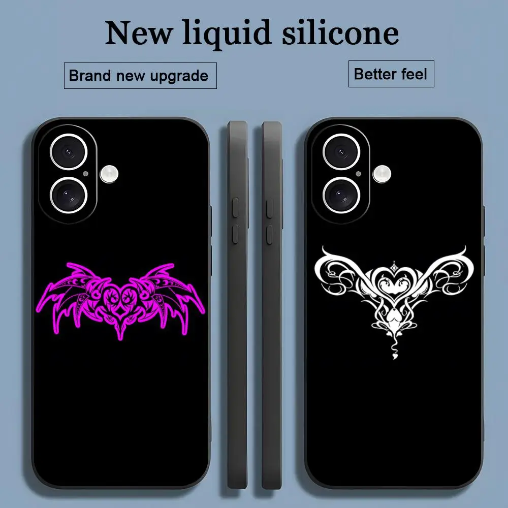 حافظة هاتف وشم رائعة لهاتف آيفون 17 16 15 14 13 12 11 X XR XS 8 Plus Mini Pro Max غطاء ناعم أسود مقاوم للصدمات