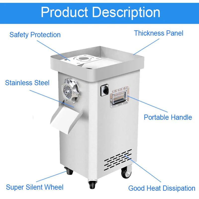 Commercial Electric Meat Chopper Grinder Mincer Multifunctional Mixer Pounding Machine view 3