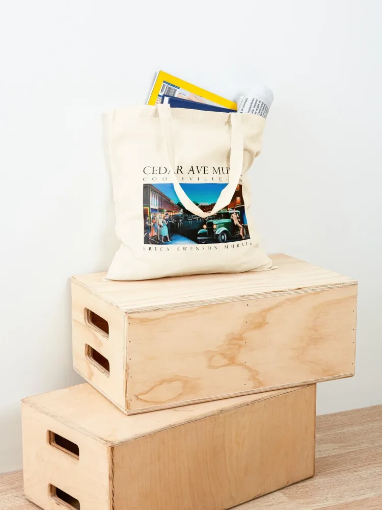 Cedar Ave Mural Cookeville, TN Tote Bag Fabric bag Lady bags custom canvas bag bags woman 2025