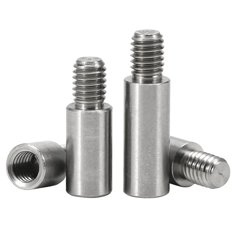Separador redondo de acero inoxidable 304, tornillo espaciador macho a hembra, perno M2 M2.5 M3 M4 M5 M6 + 4/6/8mm