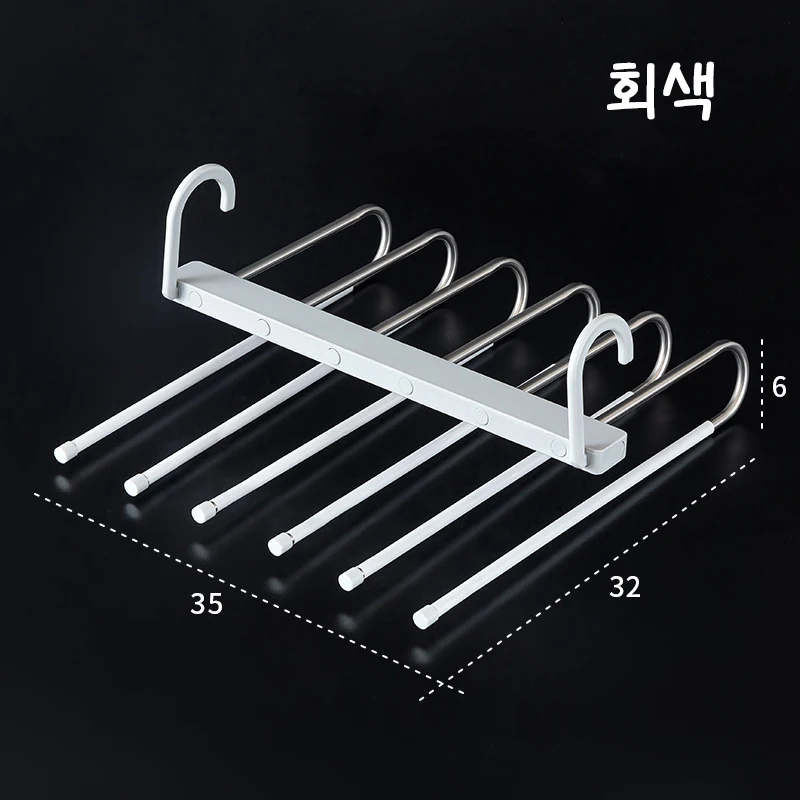 Folding Pants Rack Multi-functional Multi-layer Pants Hanger Household Magic Seamless Pants Rack Storage Magic image 6