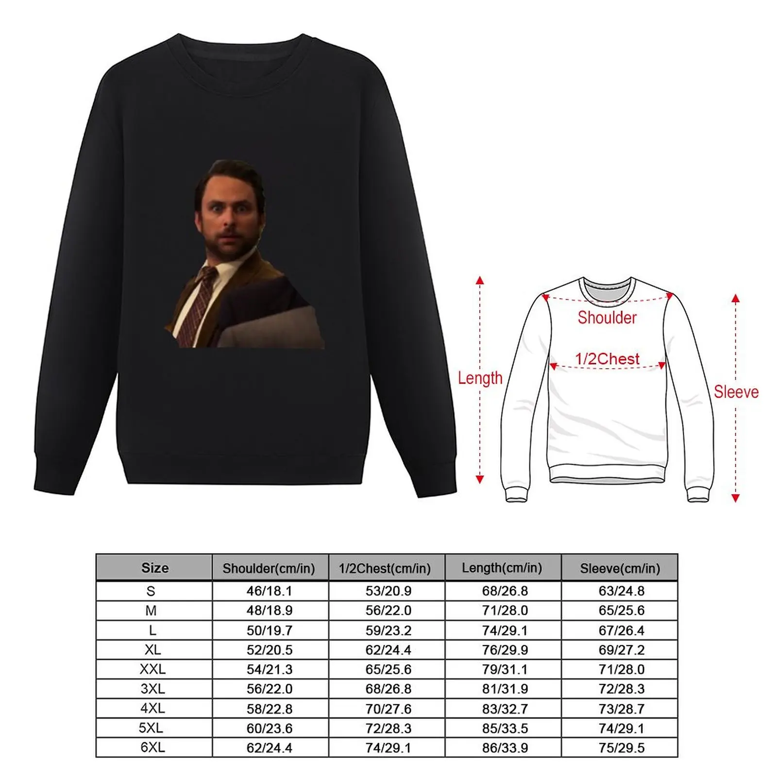 it's always sunny charlie Sticker Pullover Hoodie mens clothing fashion men mens clothes clothes for men oversize sweatshirts