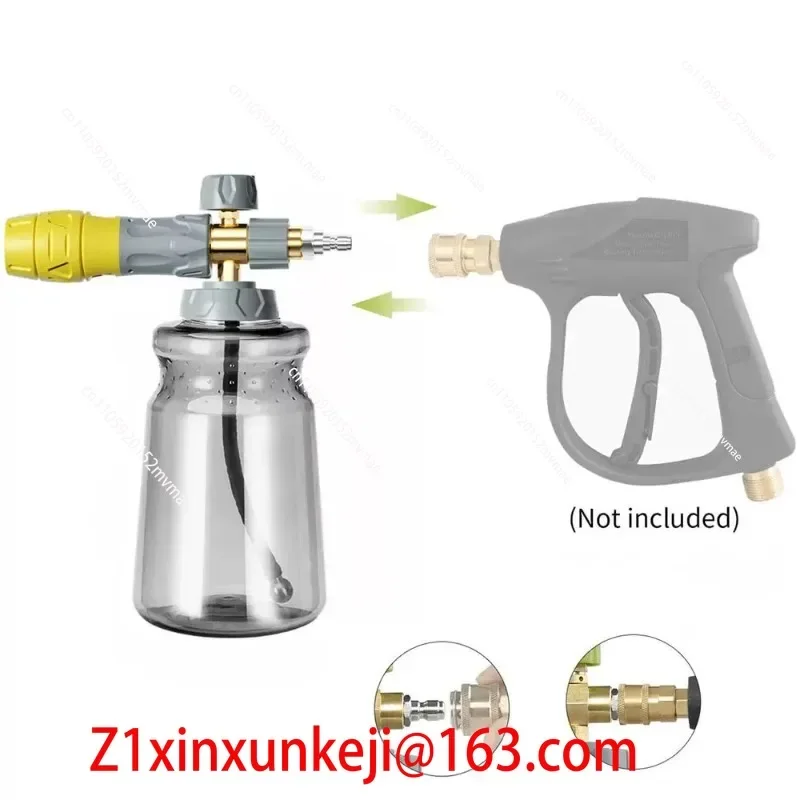 Hot Selling High-pressure Car Wash Spray Bottle Stainless Steel Ceramic Valve Core Anti Winding